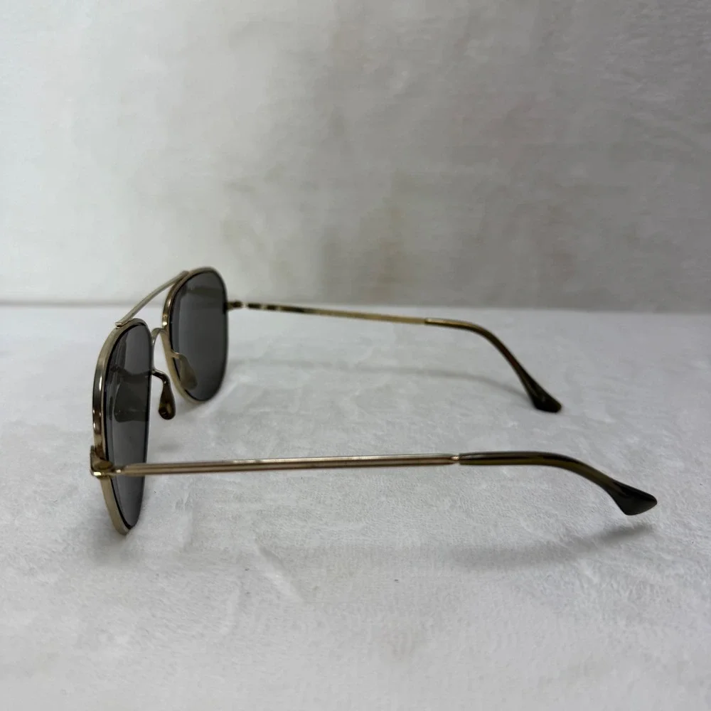 VTG Foster Grant FF77‎ Aviator Sunglasses Gold Metal Frame Gray Lens USA  Mens